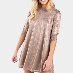 Rose gold High Neck Dress